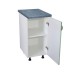 Corp inferior cu 1 Usa Zebra, Alb/MDF Verde si blat Beton 40 x 85 x 60